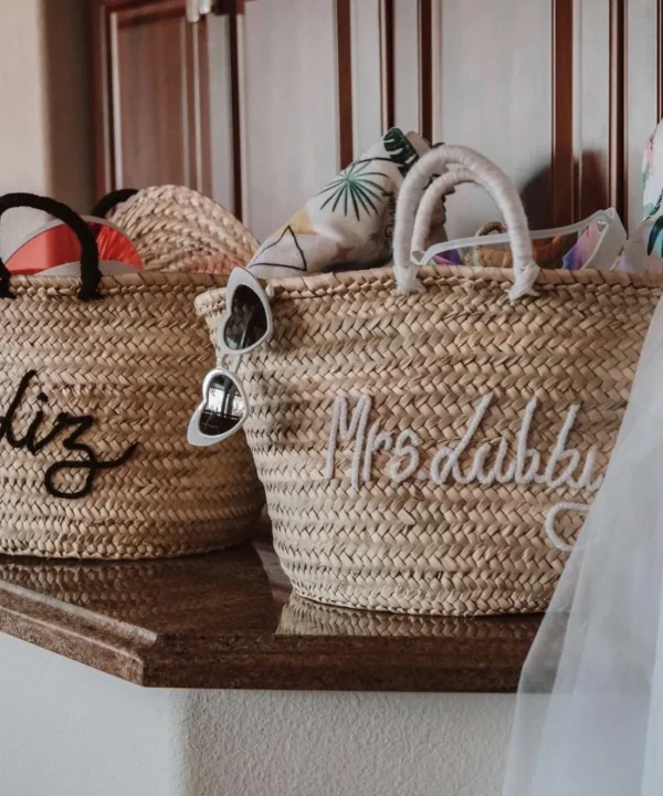 Personalised wool handle basket<Boutique Bonita Clearance