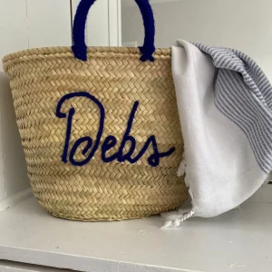 Personalised wool handle basket<Boutique Bonita Clearance