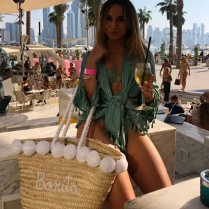 Rope Handle Embroidered Basket<Boutique Bonita Clearance