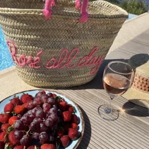 Rosé all day bright pink basket<Boutique Bonita Hot