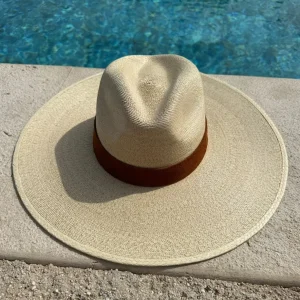St Barts - Palm hat with tan band<Boutique Bonita Online