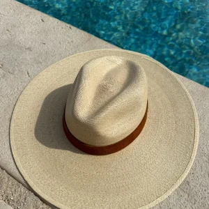 St Barts - Palm hat with tan band<Boutique Bonita Online