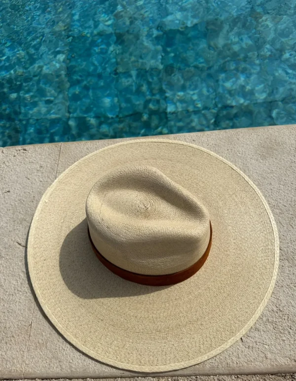 St Barts - Palm hat with tan band<Boutique Bonita Online
