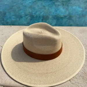 St Barts - Palm hat with tan band<Boutique Bonita Online