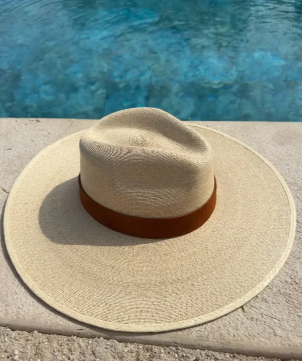 St Barts - Palm hat with tan band<Boutique Bonita Online
