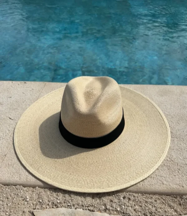 St Barts - Palm hat with tan band<Boutique Bonita Online