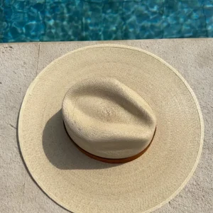 St Barts - Palm hat with tan band<Boutique Bonita Online