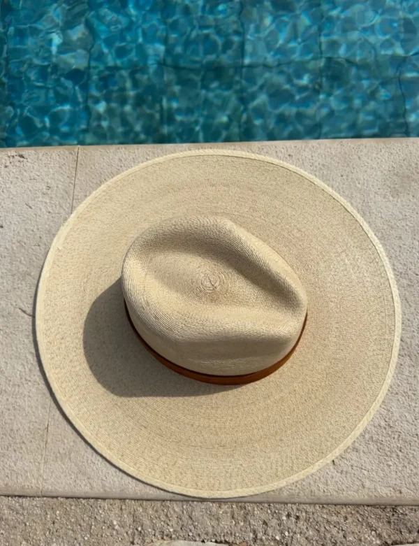 St Barts - Palm hat with tan band<Boutique Bonita Online