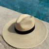 St Kitts - Palm hat black band<Boutique Bonita Best