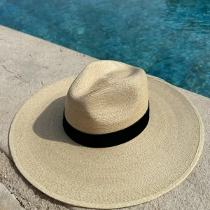 St Kitts - Palm hat black band<Boutique Bonita Best