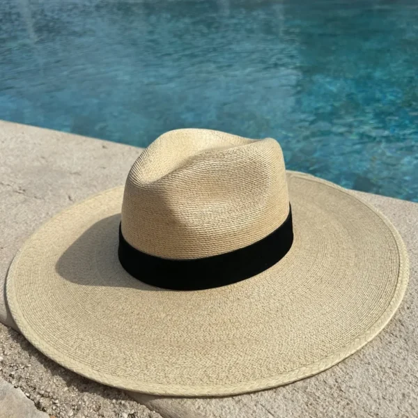 St Kitts - Palm hat black band<Boutique Bonita Best