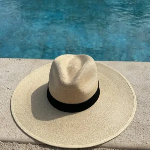 St Kitts - Palm hat black band<Boutique Bonita Best