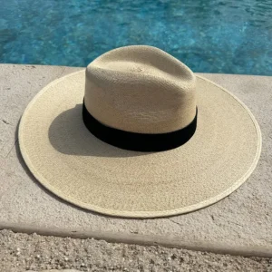 St Kitts - Palm hat black band<Boutique Bonita Best