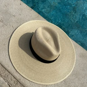 St Kitts - Palm hat black band<Boutique Bonita Best