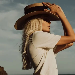 St Lucia - Palm Leaf Boater Hat<Boutique Bonita Hot