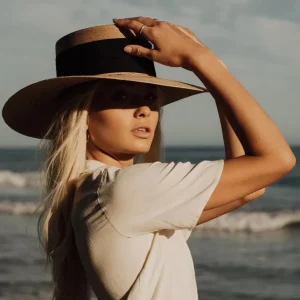 St Lucia - Palm Leaf Boater Hat<Boutique Bonita Hot