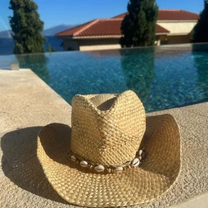 Straw Cowboy Hat with Shell Band<Boutique Bonita Best