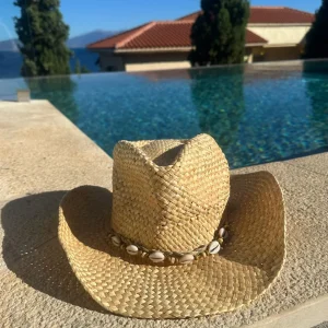 Straw Cowboy Hat with Shell Band<Boutique Bonita Best