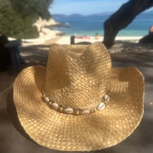Straw Cowboy Hat with Shell Band<Boutique Bonita Best