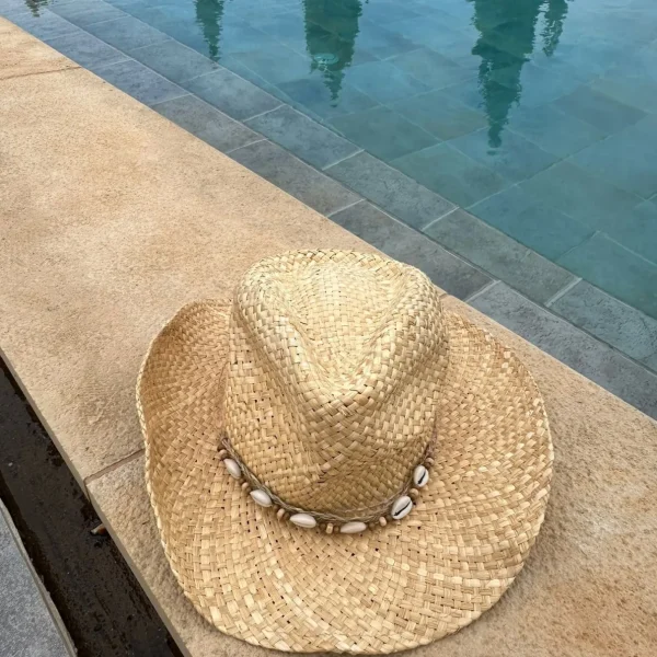 Straw Cowboy Hat with Shell Band<Boutique Bonita Best