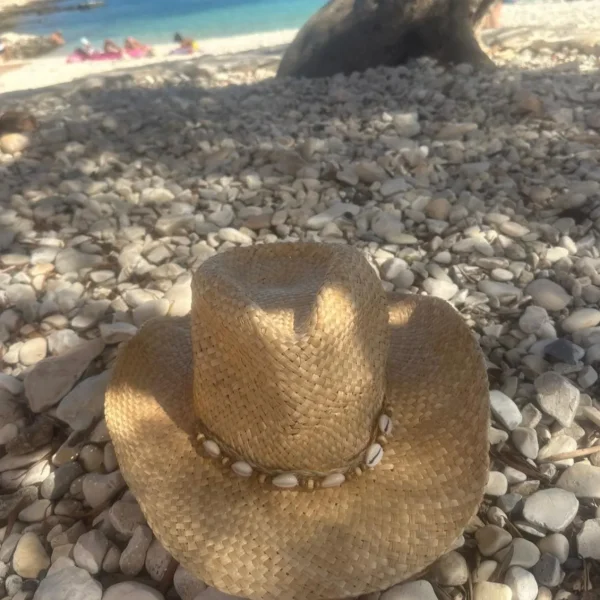 Straw Cowboy Hat with Shell Band<Boutique Bonita Best