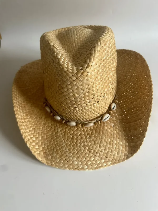 Straw Cowboy Hat with Shell Band<Boutique Bonita Best