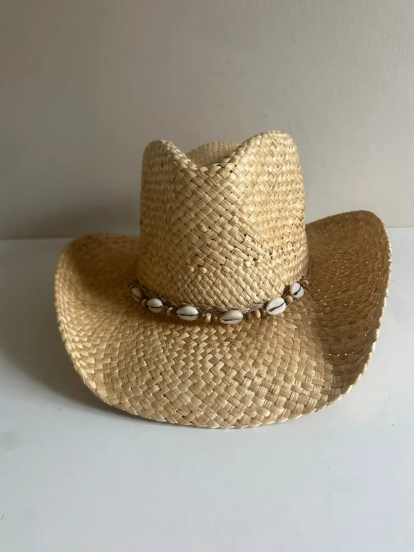 Straw Cowboy Hat with Shell Band<Boutique Bonita Best