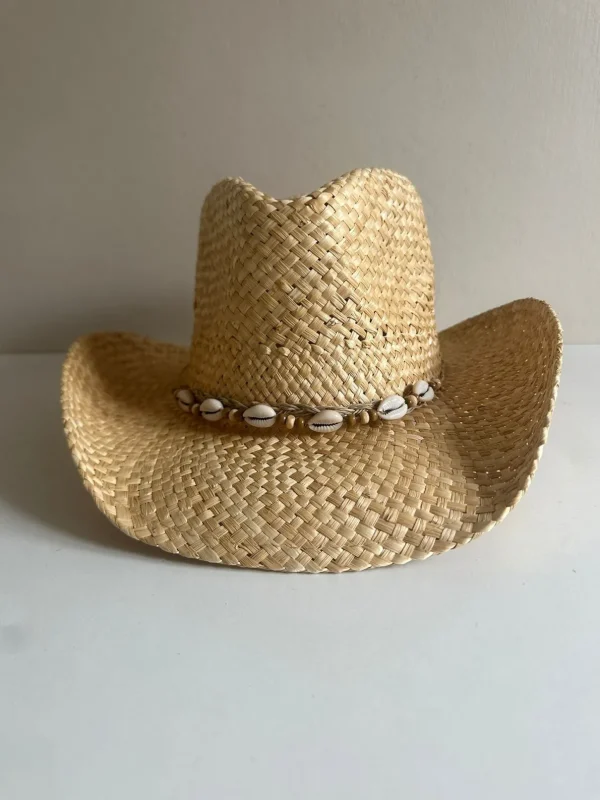 Straw Cowboy Hat with Shell Band<Boutique Bonita Best