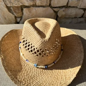 The Adult Cowboy Hat - Lucky Evil Eye Bead Band<Boutique Bonita Fashion