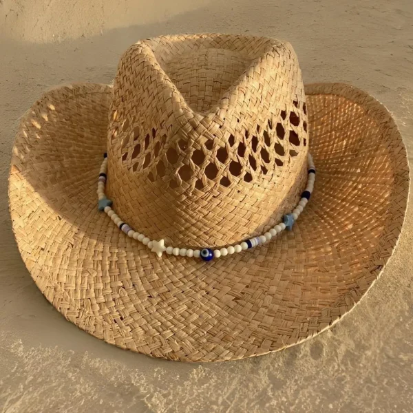The Adult Cowboy Hat - Lucky Evil Eye Bead Band<Boutique Bonita Fashion