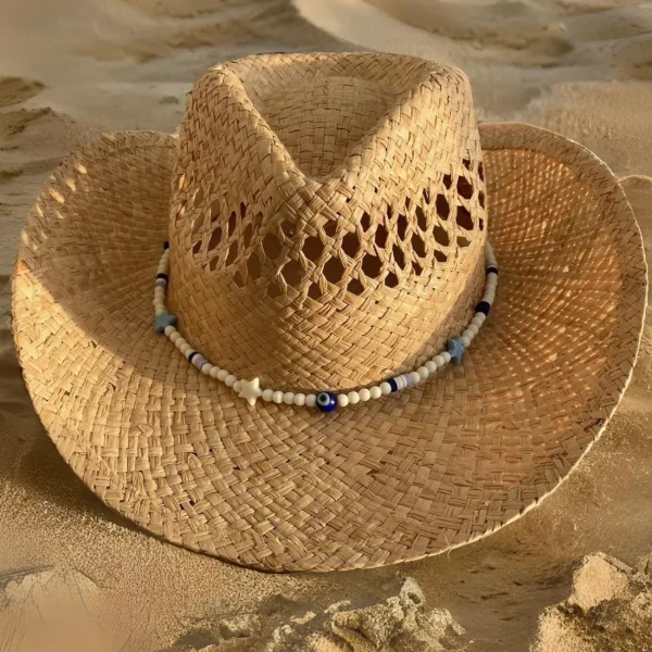 The Adult Cowboy Hat - Lucky Evil Eye Bead Band<Boutique Bonita Fashion