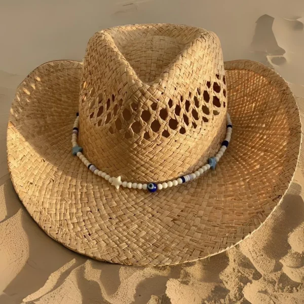 The Adult Cowboy Hat - Lucky Evil Eye Bead Band<Boutique Bonita Fashion