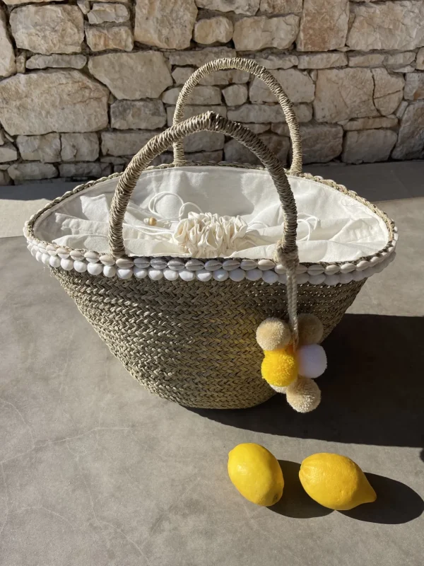 The Baby Bali Lemon Pom Pom Basket<Boutique Bonita Outlet