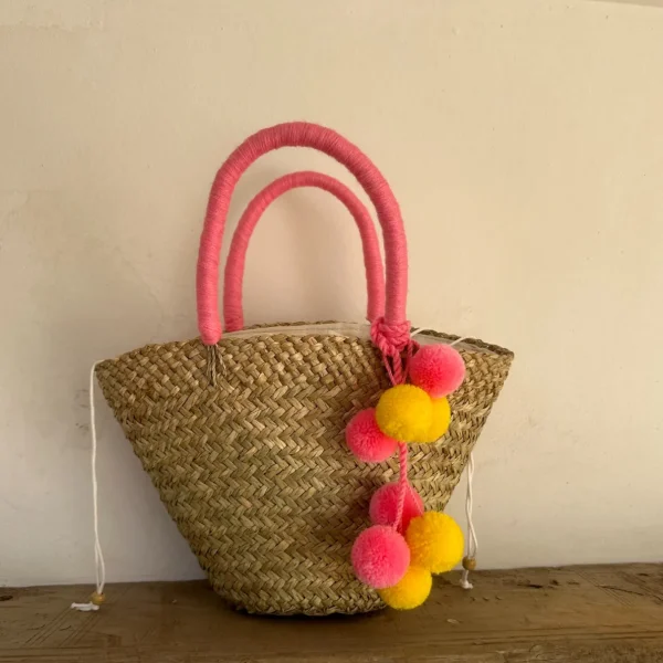 The Baby Bali Pink Pom Pom Basket<Boutique Bonita Best