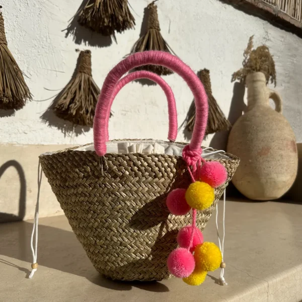 The Baby Bali Pink Pom Pom Basket<Boutique Bonita Best