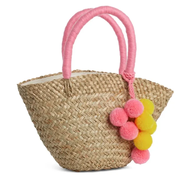 The Baby Bali Pink Pom Pom Basket<Boutique Bonita Best