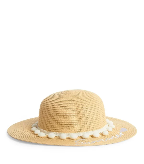 The Child Pom Pom Sunhat - Summer<Boutique Bonita Outlet