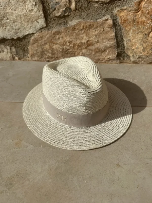 The Classic Fedora - Cream with Taupe Band<Boutique Bonita Outlet