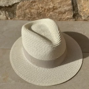 The Classic Fedora - Cream with Taupe Band<Boutique Bonita Outlet