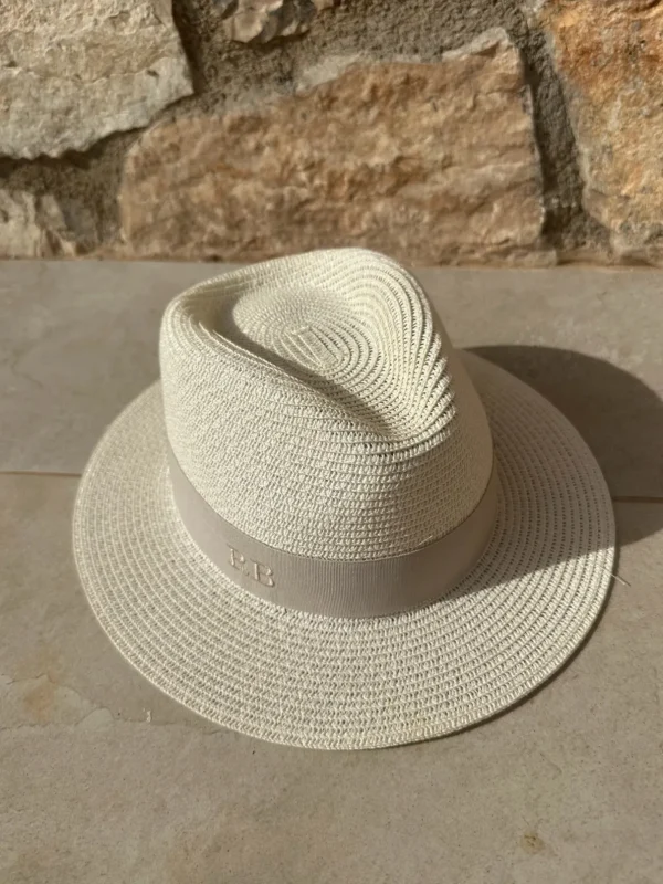 The Classic Fedora - Cream with Taupe Band<Boutique Bonita Outlet