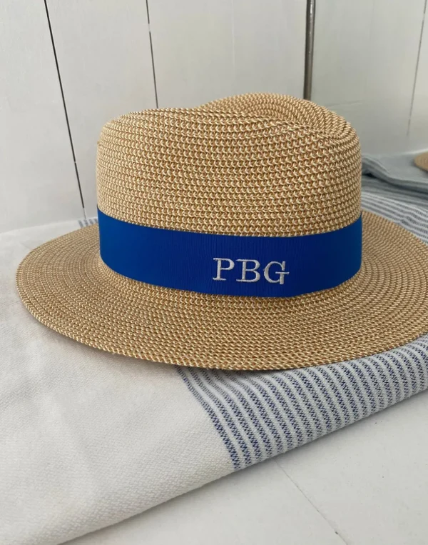 The Classic Fedora - Natural with Blue<Boutique Bonita Clearance