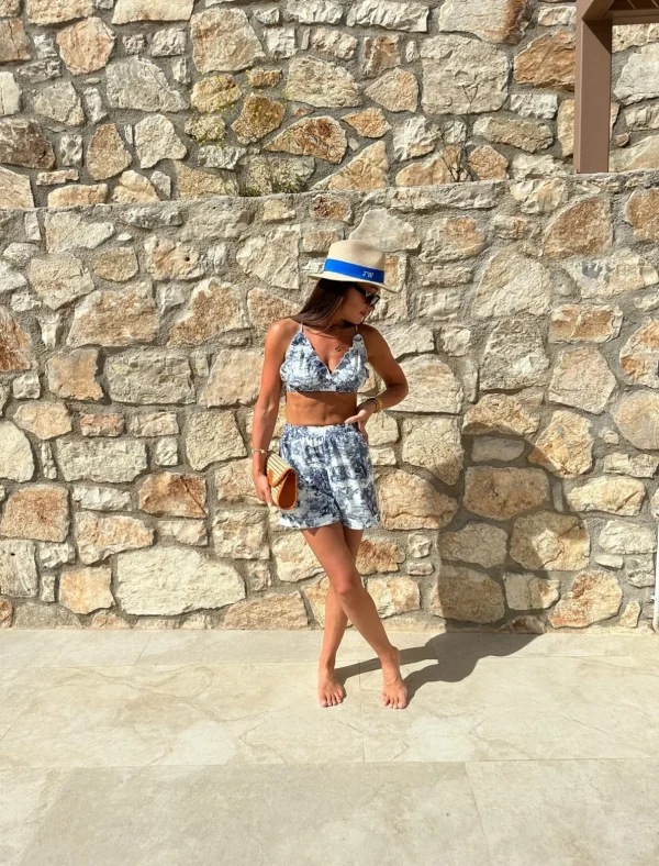 The Classic Fedora - Natural with Blue<Boutique Bonita Clearance
