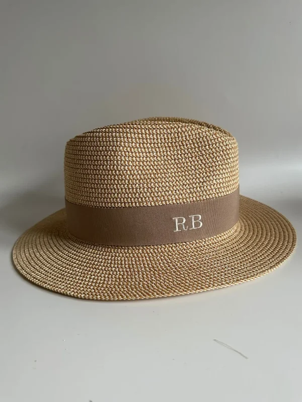 The Classic Fedora - Natural with Camel Band<Boutique Bonita Online