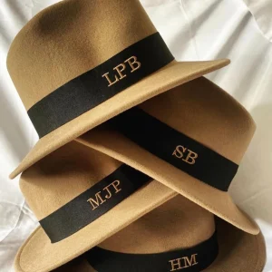 The Classic Wool fedora - Camel with black<Boutique Bonita Outlet