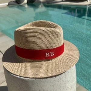 The Men's Classic Summer Fedora - Natural with Red Band<Boutique Bonita Outlet