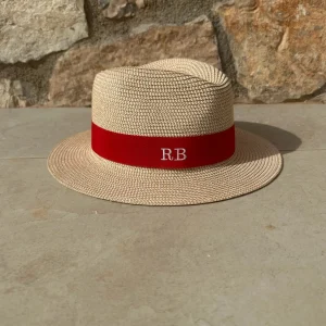 The Men's Classic Summer Fedora - Natural with Red Band<Boutique Bonita Outlet
