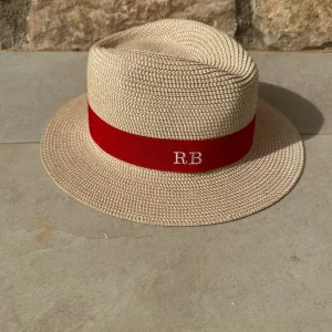 The Men's Classic Summer Fedora - Natural with Red Band<Boutique Bonita Outlet