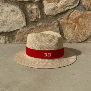 The Men's Classic Summer Fedora - Natural with Red Band<Boutique Bonita Outlet
