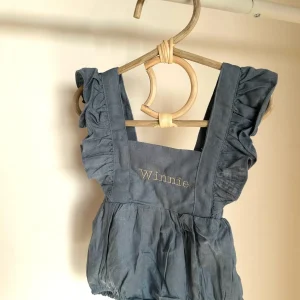 The Personalised Ruffle Romper - Blue<Boutique Bonita Discount