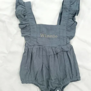 The Personalised Ruffle Romper - Blue<Boutique Bonita Discount
